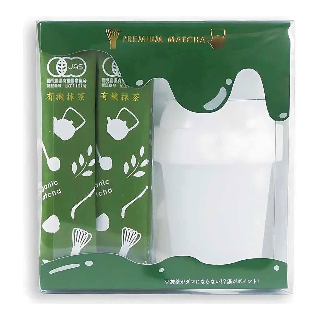 YOSHiMURA Premium Organic Matcha Set with Mini Shaker (Pack of 8)