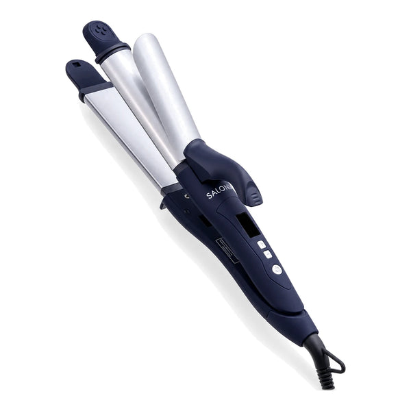 SALONIA 2-Way Straight & Curl Hair Iron 32mm Navy I-ne