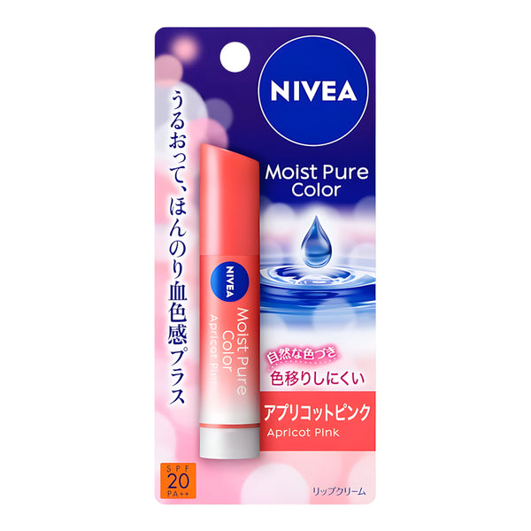 KAO Nivea Moist Pure Color Lip Bright Up Apricot Pink