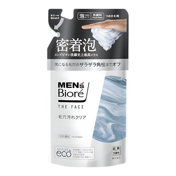 KAO Men's Biore The Face Pore Clear Face Wash Refill