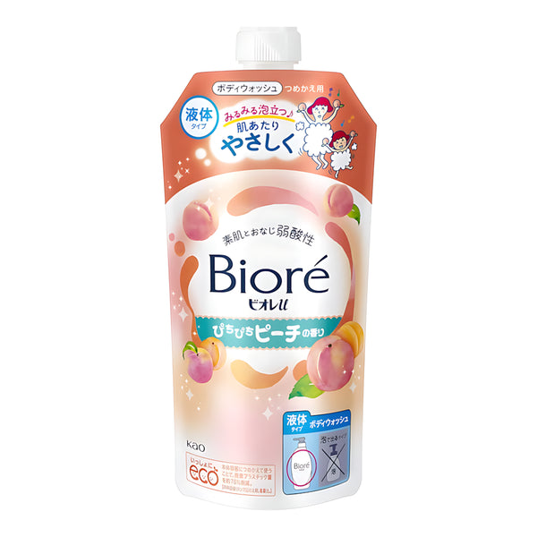 KAO Biore U Body Wash Cheerful Peach Fragrance Refill