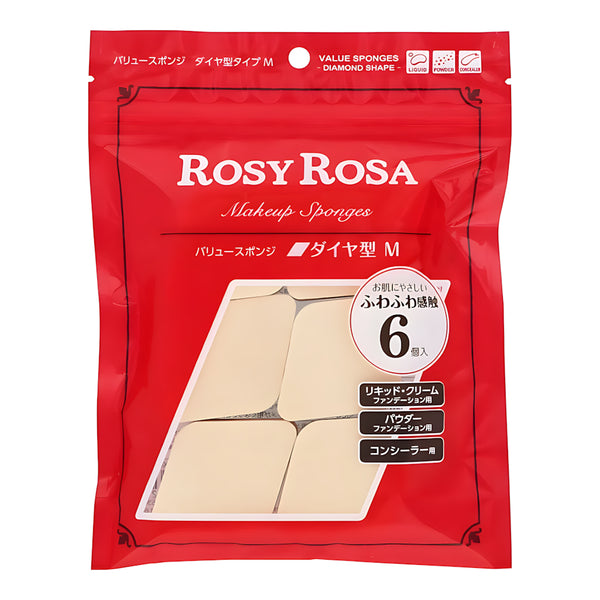 ROSYROSA Value Sponge 6P Diamond Beige