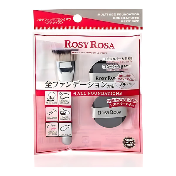 ROSYROSA Multi Foundation Brush & Puff Mini Size