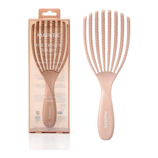 Shanti MAPEPE Finger Flex Brush Beige Scalp Detangling Hair Brush