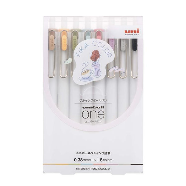 uni uni-ball One Gel Pen 0.38mm Fika Color 8 Color Set