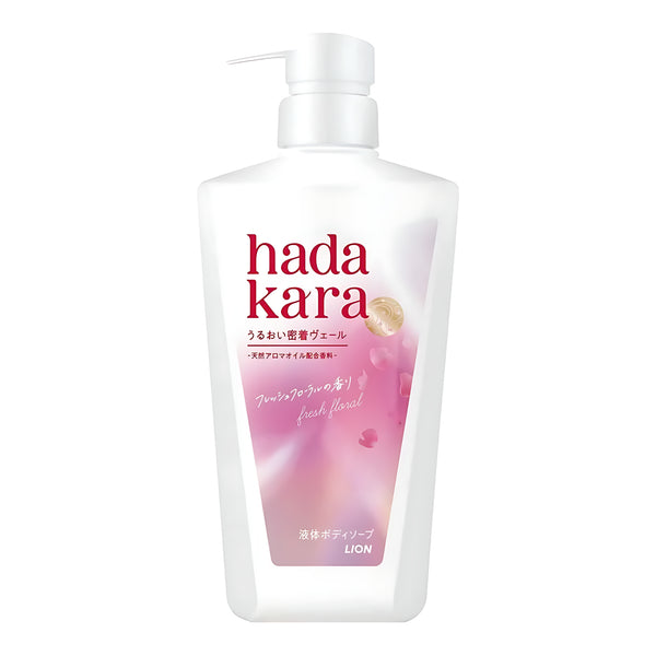 Lion HADAKARA Moist Body Care Soap Liquid Fresh Floral Scent