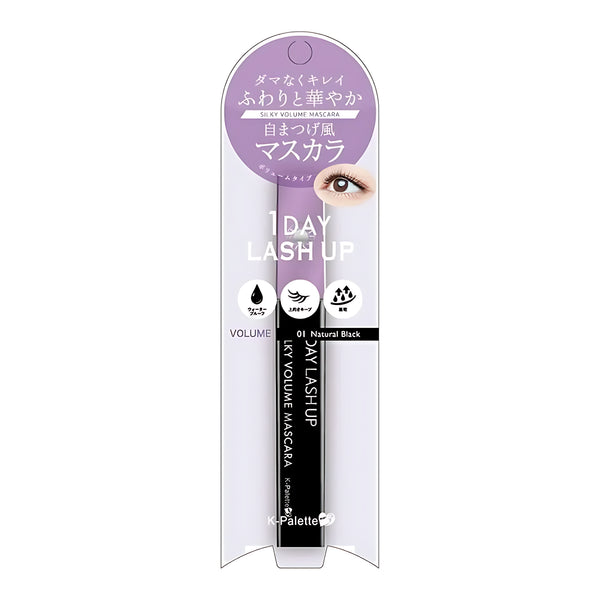 K-Palette 1DAY TATTOO LASH UP Silky Volume Mascara a 01 Natural Black