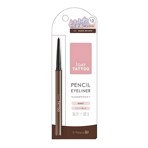 K-Palette 1DAY TATTOO Pencil Eyeliner 03 Cocoa Brownie