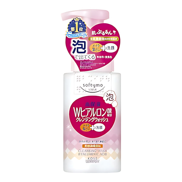 KOSE softymo Foaming Cleansing Wash with Hyaluronic Acid