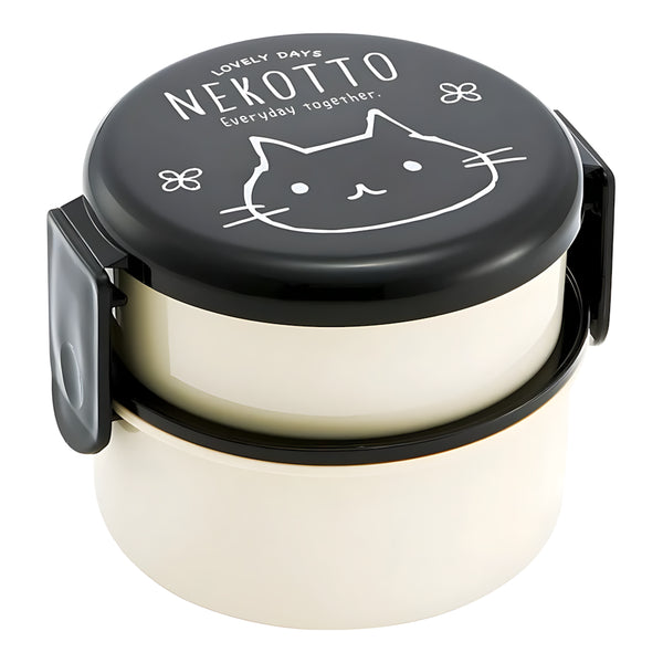 Skater Round 2-Tier Bento Box Nekotto