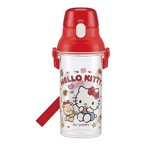 SKATER Hello Kitty Cookie Dishwasher-Safe Clear Plastic Bottle