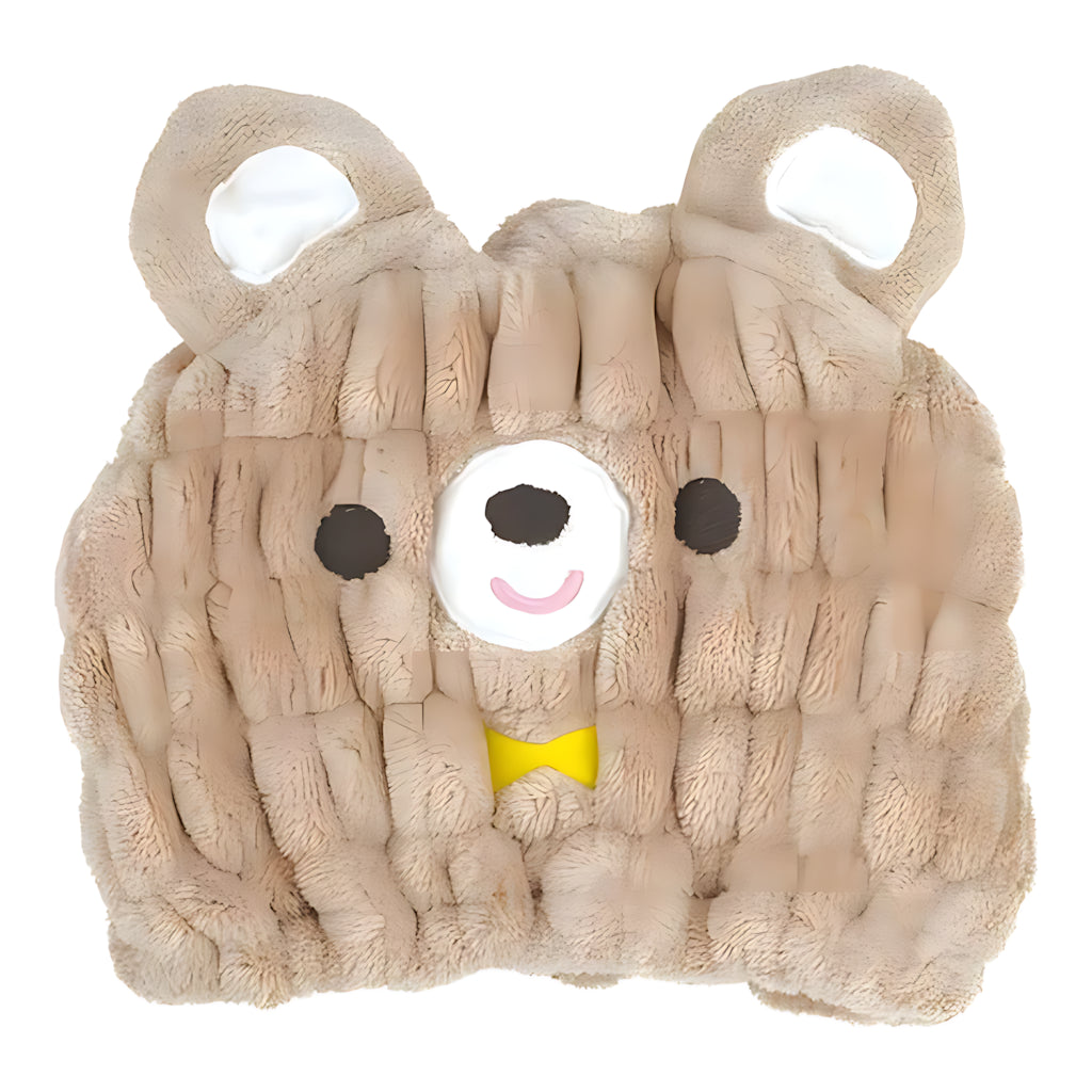 Skater Quick-Dry Microfiber Hair Towel Cap for Kids Bear