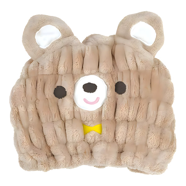 Skater Quick-Dry Microfiber Hair Towel Cap for Kids Bear
