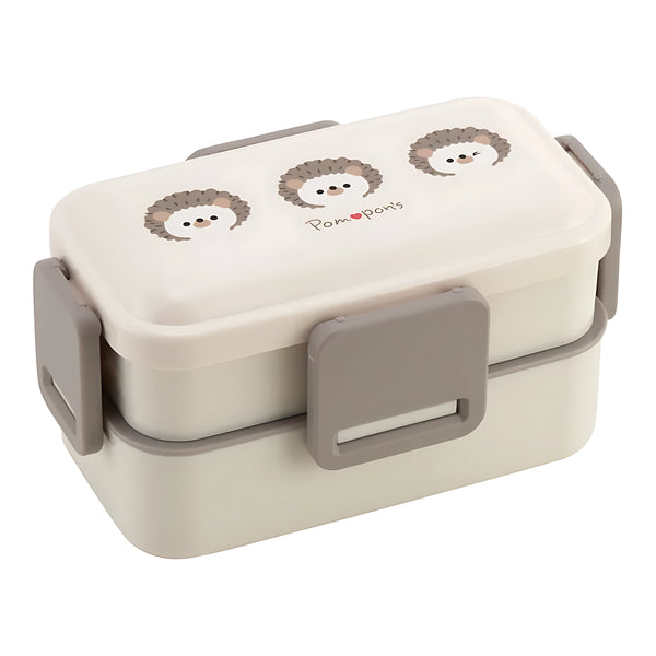 SKATER PFLW4AG Locking Bento Box Dome-Style 2-Tier Pompon S Hedgehog