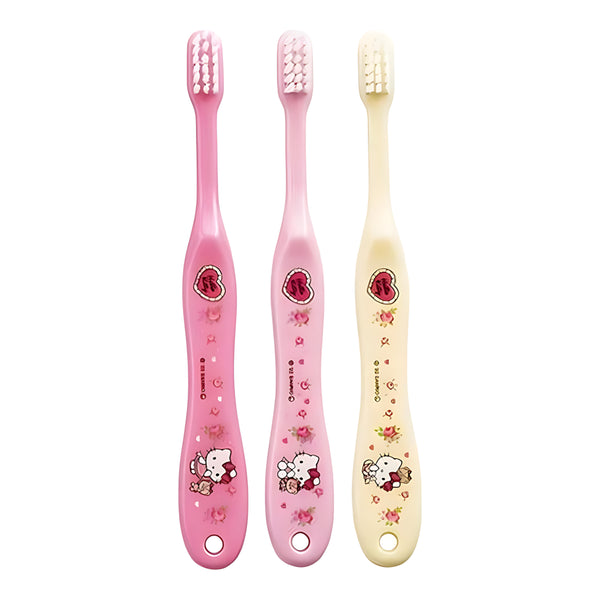 Skater Kids Toothbrush 3-Pack with Cap Hello Kitty Lovely Flower