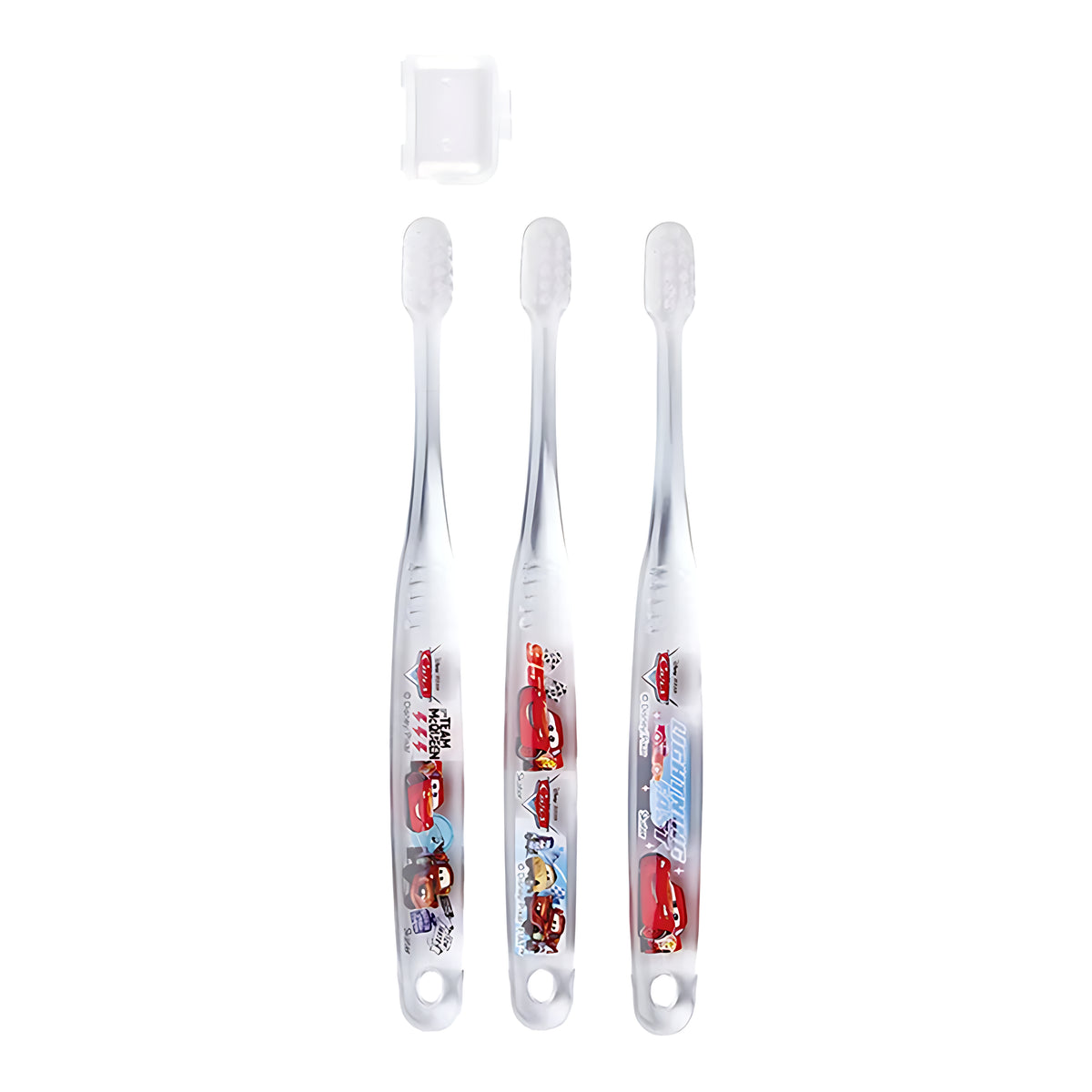 SKATER Cars 23 Clear Toothbrush 3-Piece Set