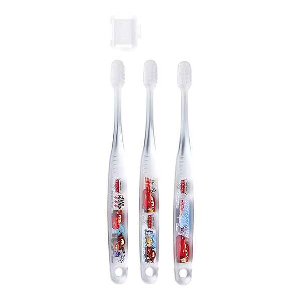 SKATER Cars 23 Clear Toothbrush 3-Piece Set
