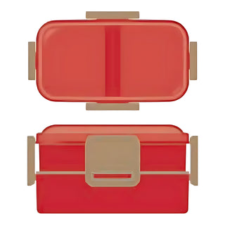 Skater Antibacterial Dome-Lid 2-Tier Bento Box Cherry Red