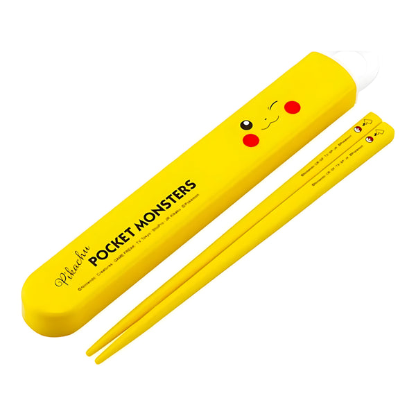 Skater Face Antibacterial Slide Chopsticks & Case Pikachu
