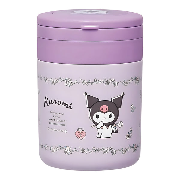 Skater Foldable Handle Food Jar Kuromi Flower Retro