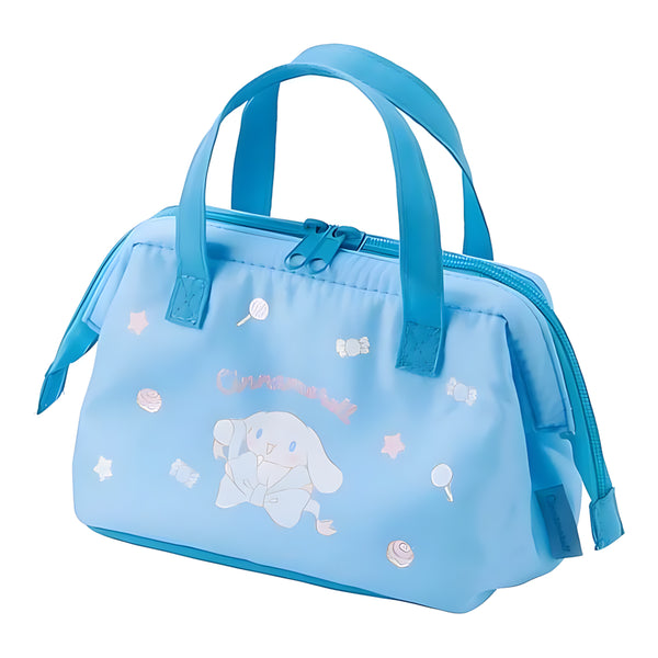 Skater Big Ribbon Kids Kiss-Lock Insulated Lunch Bag Cinnamoroll