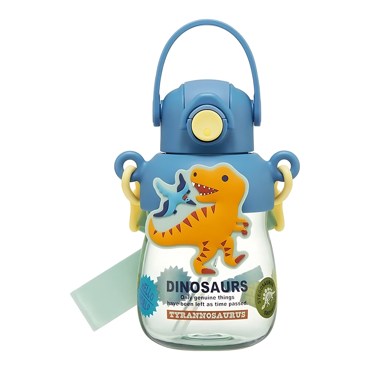 SKATER Dinosaur Straw with Rubber Mascot