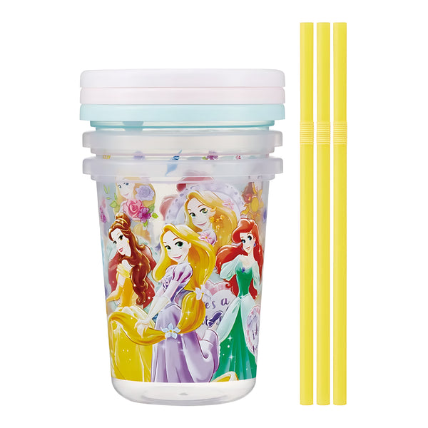 SKATER Plastic Tumbler with Straw Disney Princess