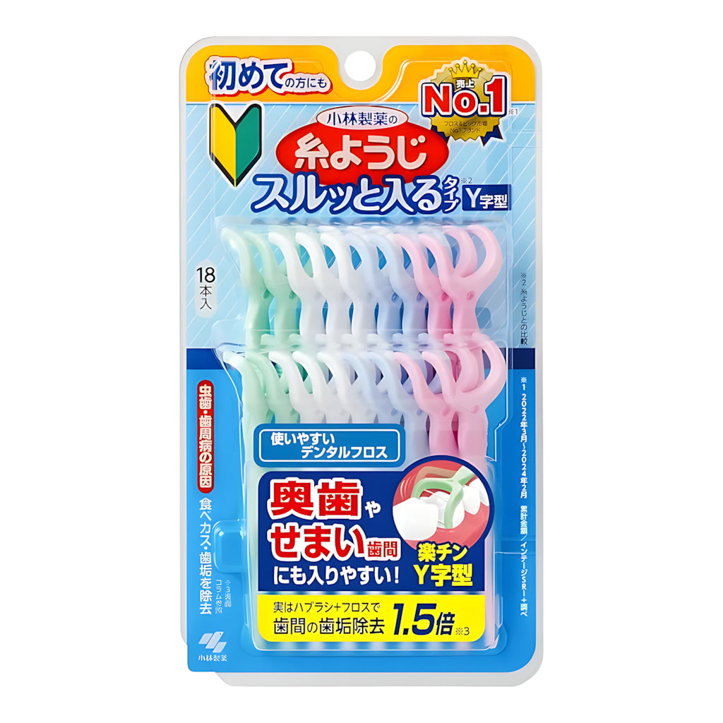 Kobayashi Pharmaceutical Dental Floss Smooth Insertion Type Y-shaped