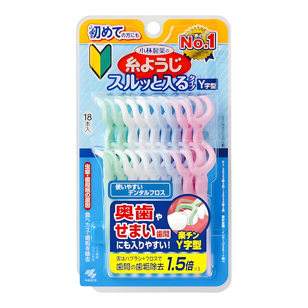 Kobayashi Pharmaceutical Dental Floss Smooth Insertion Type Y-shaped