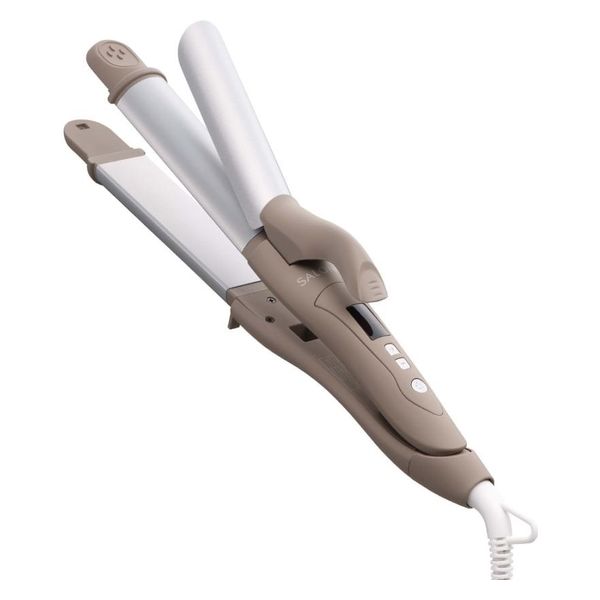 SALONIA 2-Way Straight & Curl Hair Iron 32mm Beige
