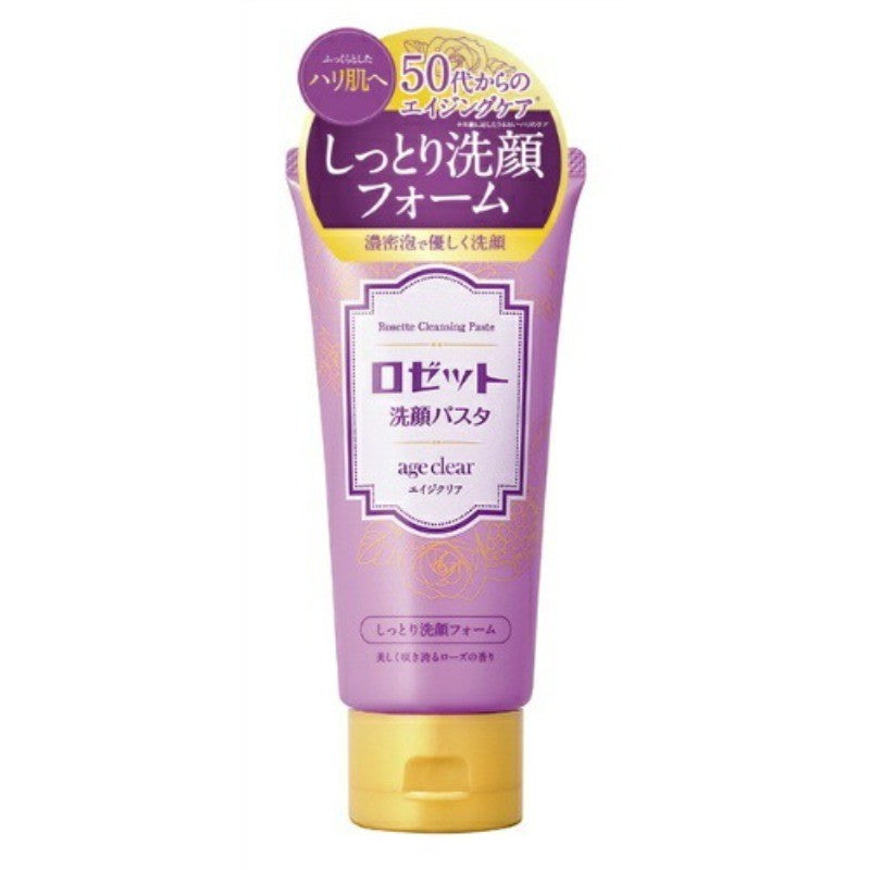 ROSETTE Face Wash Pasta Age Clear Moisturizing Facial Cleansing Foam