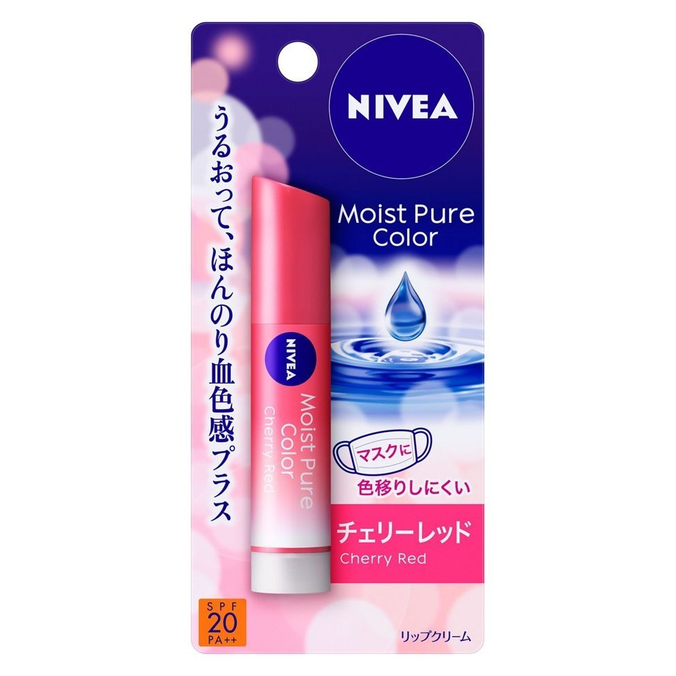 KAO Nivea Moist Pure Color Lip Cherry Red