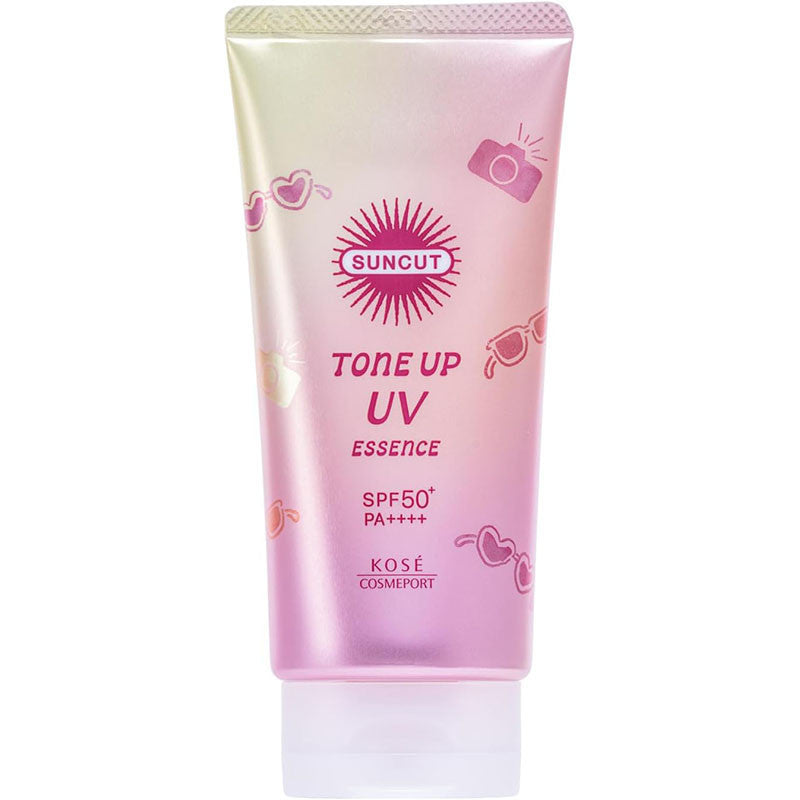 KOSE Suncut R Tone Up UV Essence Rose Pink