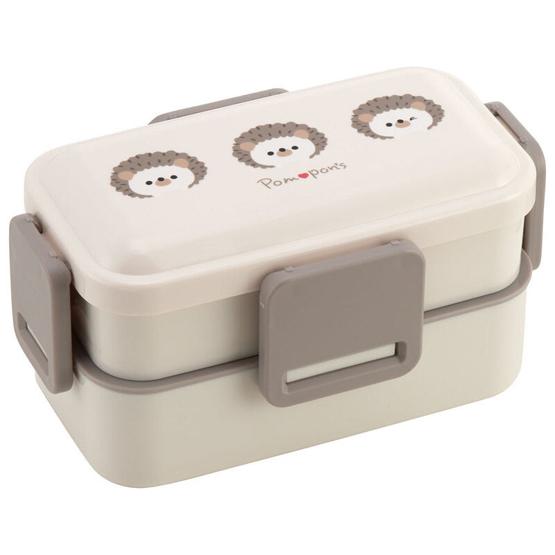 SKATER PFLW4AG Locking Bento Box Dome-Style 2-Tier Pompon S Hedgehog