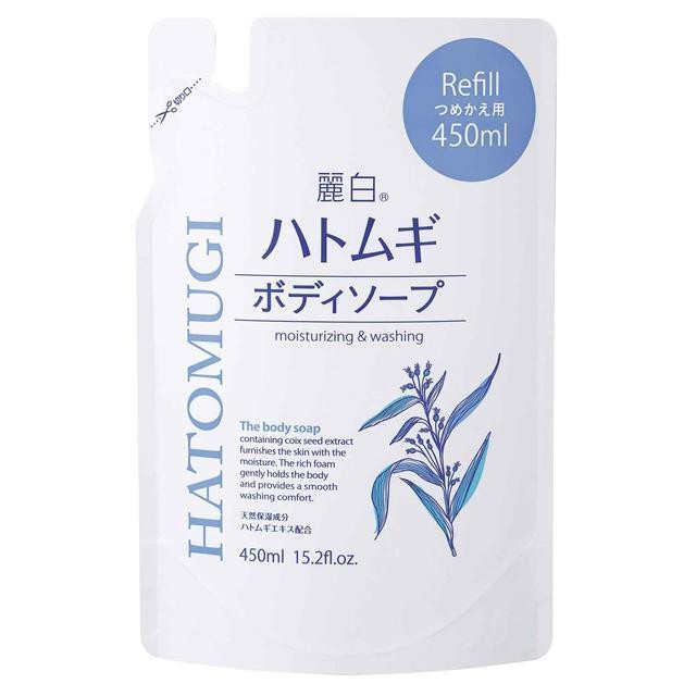 Kumano Yushi Oils & Fat Reihaku Hatomugi Body Soap Refill
