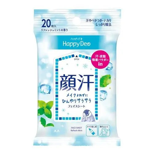 Mandom Happy Deo Face Sheets Refresh Mint Mandom