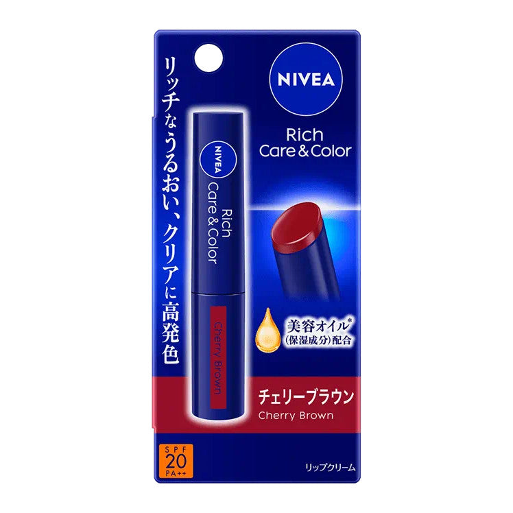 KAO Nivea Rich Care & Color Lip Cherry Brown
