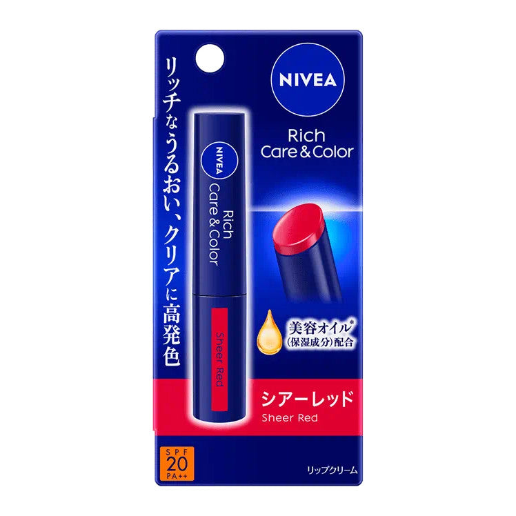 KAO NIVEA Rich Care & Color Lip Sheer Red