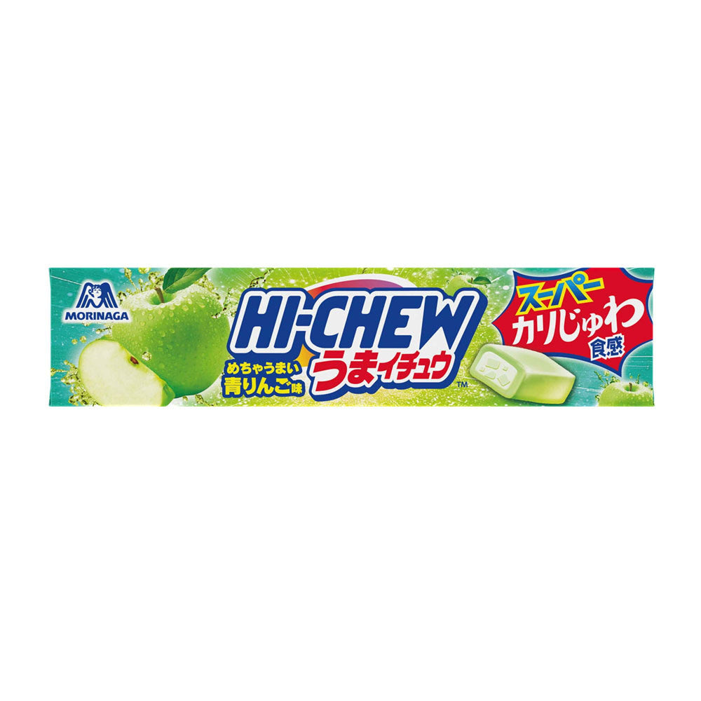 Morinaga Uma-Chew Soft Candy Green Apple, 12 Pieces