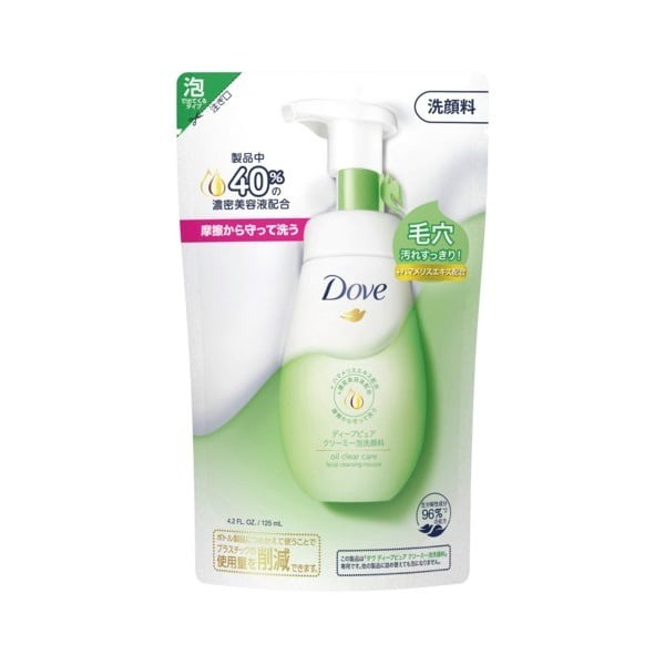 Unilever Dove Deep Pure Creamy Foam Face Wash Refill 136g