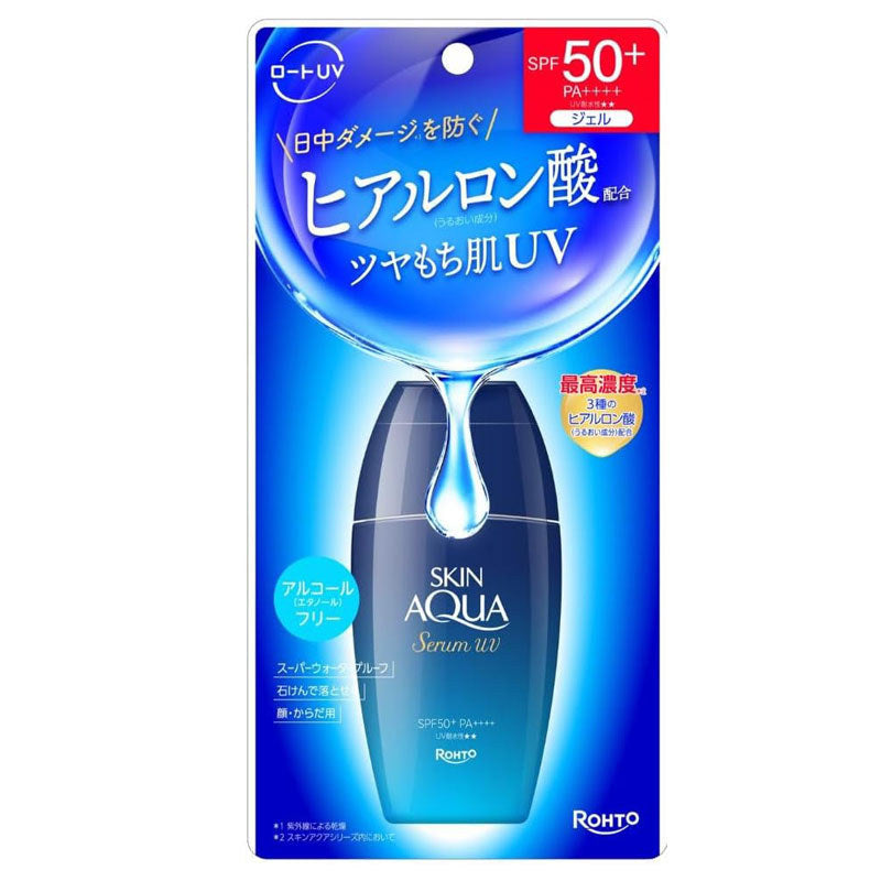 ROHTO Skin Aqua Tone Up UV Essence SPF50+ PA++++ Super Moisture Gel 110g Waterproof Sunscreen