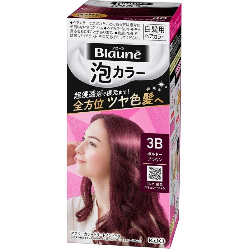 KAO Blaune Foam Hair Color 3B Bordeaux Brown