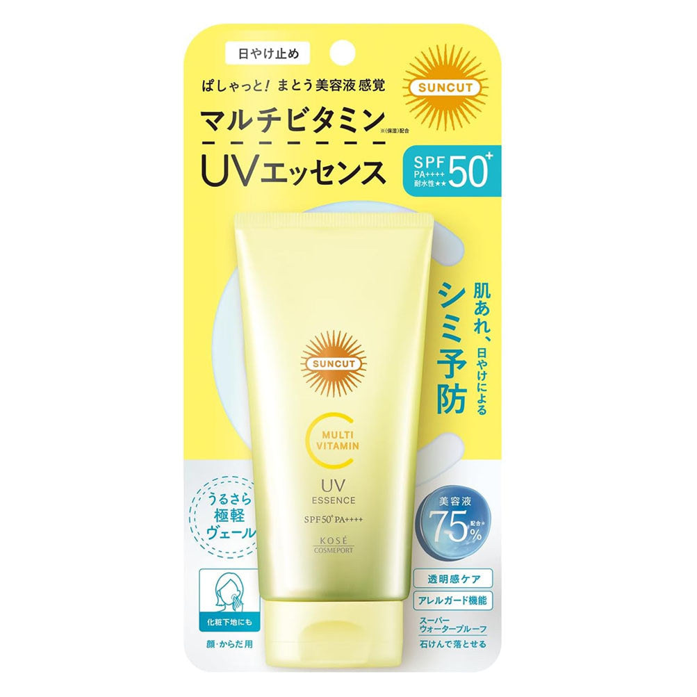 KOSE Suncut Multivitamin UV Essence / Protect UV Mist / Multivitamin UV Mist
SPF50+ PA++++
Direct From Japan