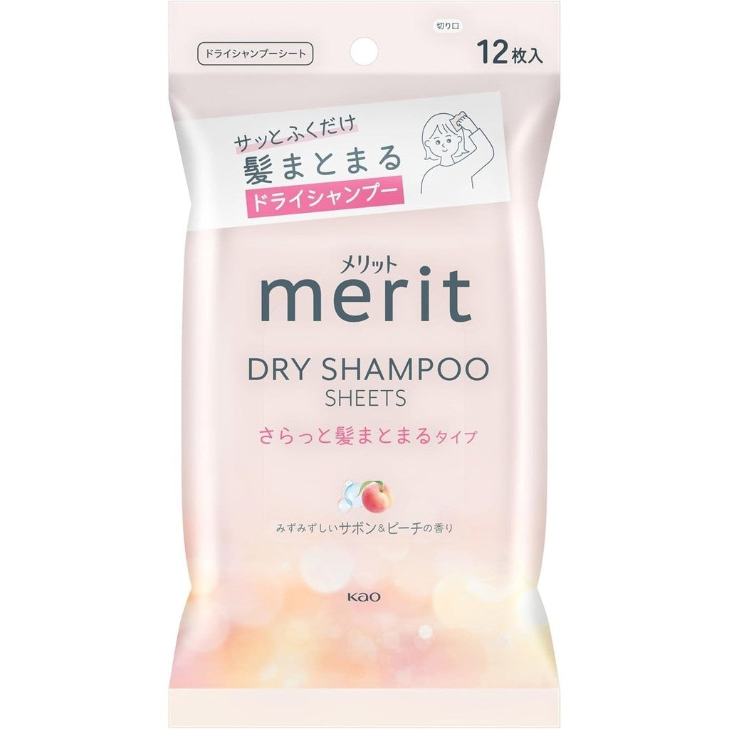 KAO Merit Dry Shampoo Sheet Smooth Hair