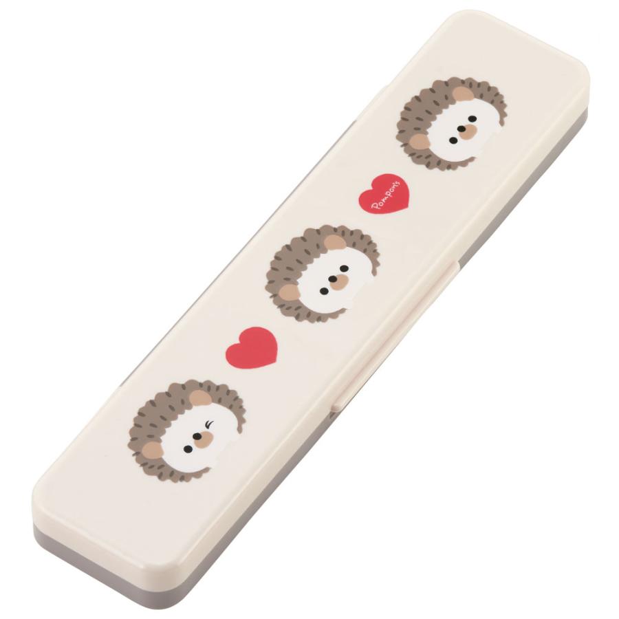 SKATER Children's Chopsticks & Spoon Set PomponS Hedgehog