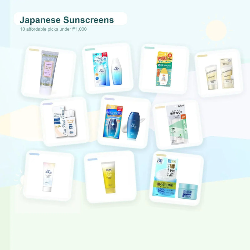 ALL Under ₱1,000! Affordable Japanese Sunscreens Top 10 Picks