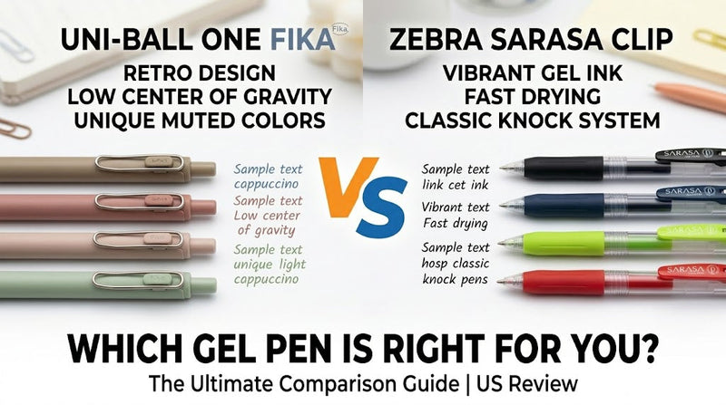 uni-ball One Fika vs Zebra Sarasa Clip: Japanese Gel Pen Sets for Journaling and Notes