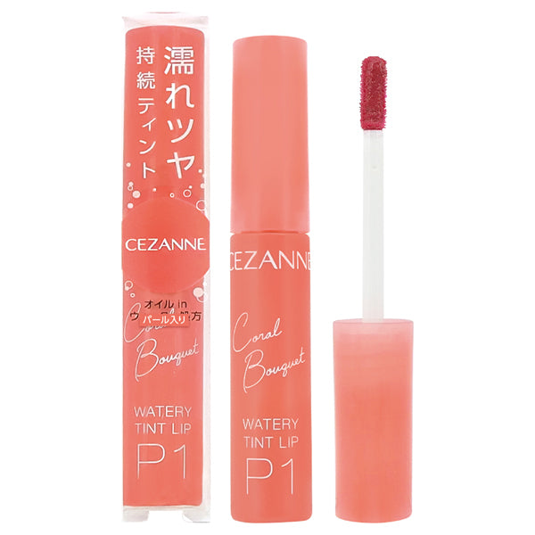 CEZANNE Watery Tint Lip P1 Coral Bouquet