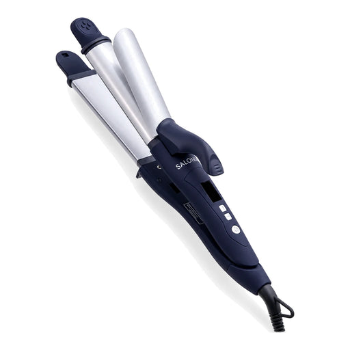 SALONIA 2-Way Straight & Curl Hair Iron 32mm Navy I-ne