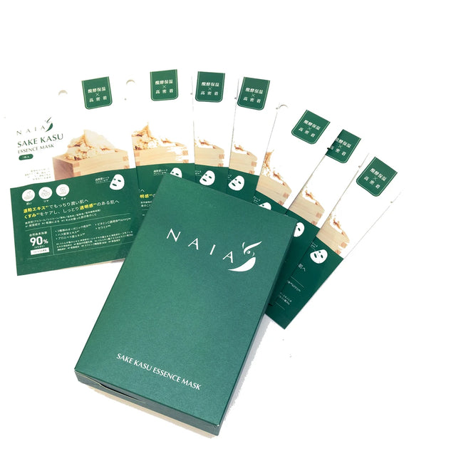NAIA Japanese Sake Lees Beauty Face Mask 7 pcs (7 Sheets)
